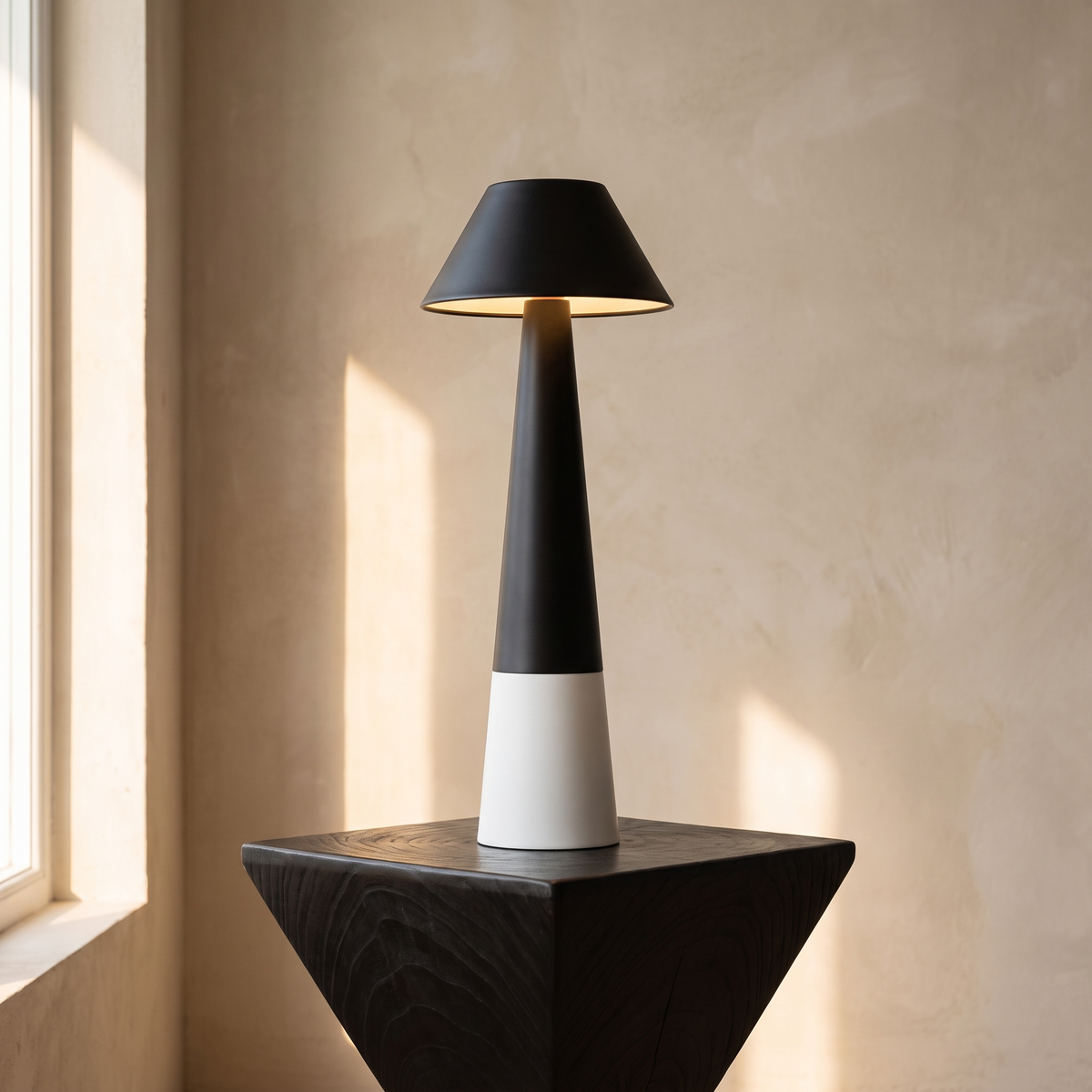 Modern Rechargeable LED Hat Lamp in Black White