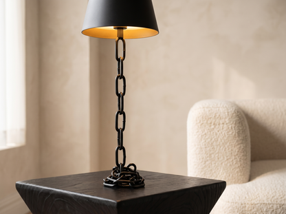 Modern Chain-Link Table Lamp: A Chain For A Stem