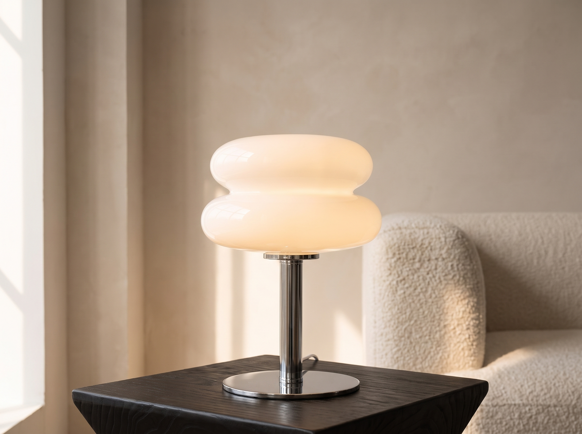 Italian Designer Glass Table Lamp: Glass That Glows