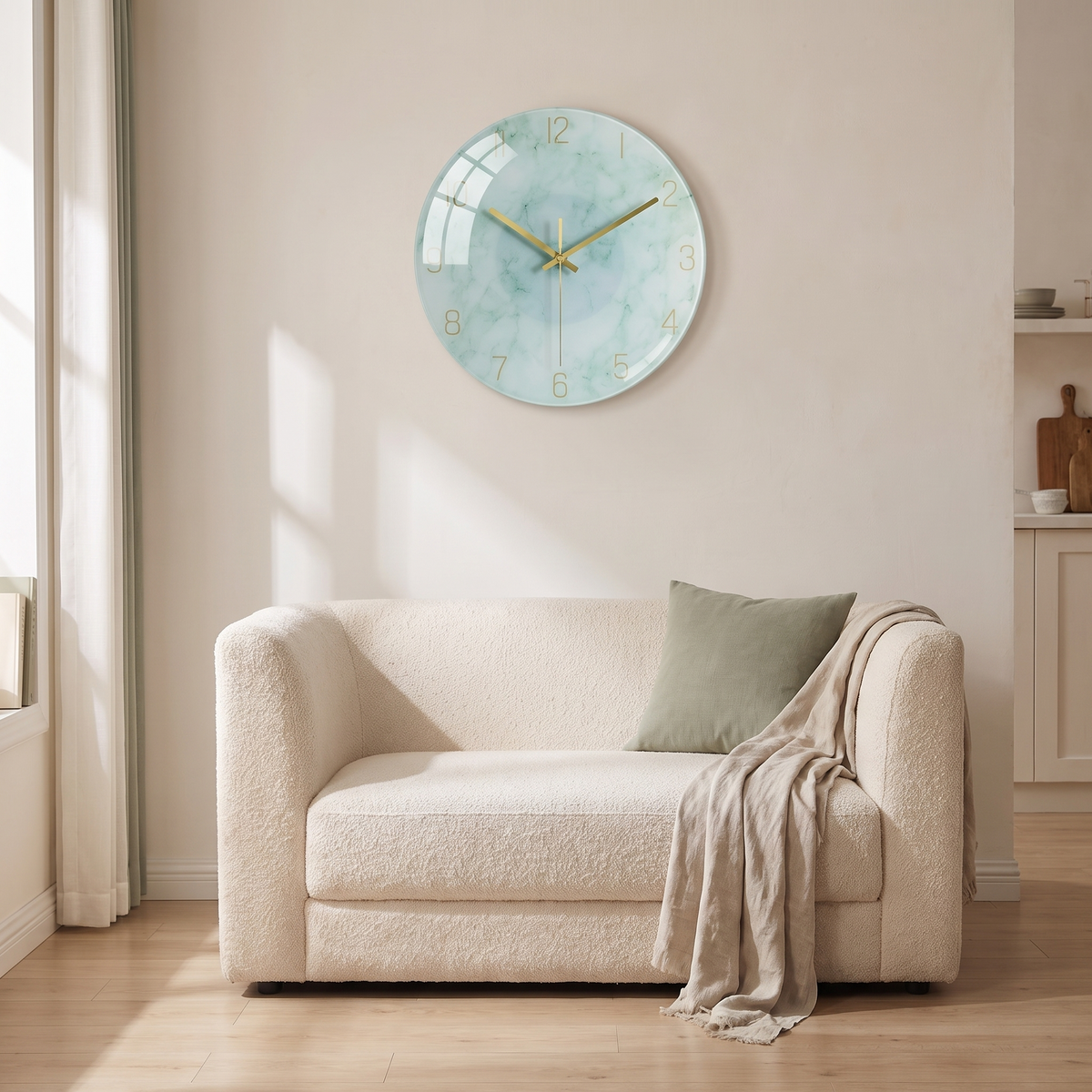 Marlow Wall Clock in a dining room setting