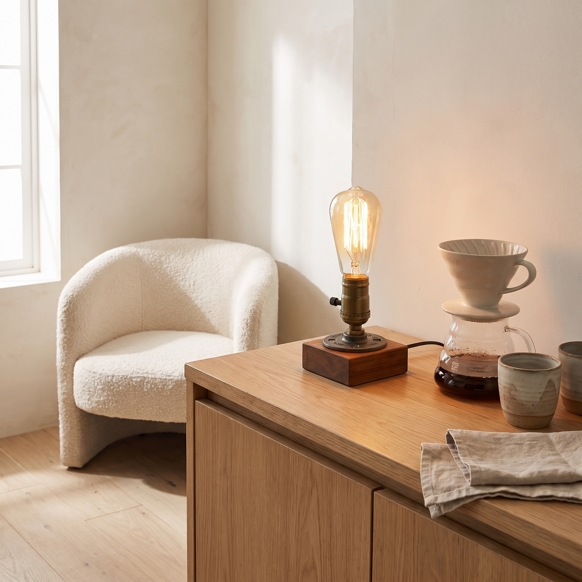 Brix Coffee Bar Lamp in a styled interior