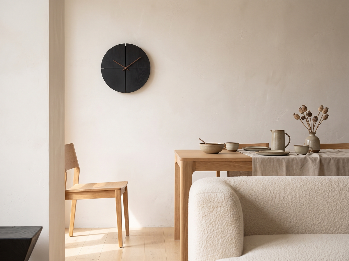 Jarrow Wall Clock styled in a room