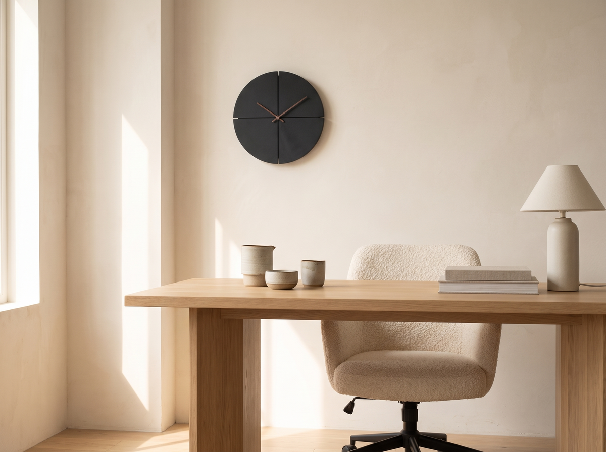 Jarrow Wall Clock styled in a room