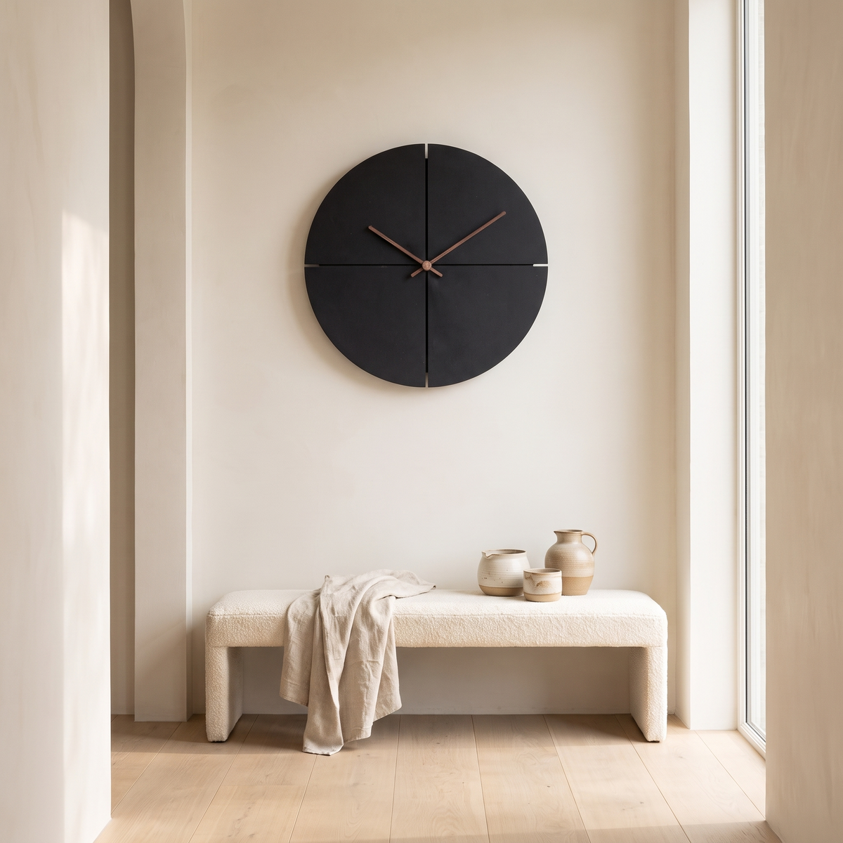 Jarrow Wall Clock in a styled interior