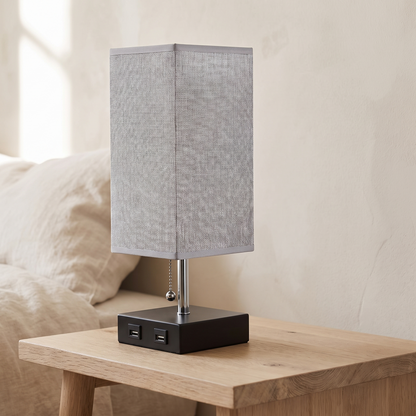 Elowen Linen Table Lamp in a styled interior