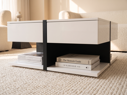 Arlo Gloss Coffee Table: Room Underneath Too